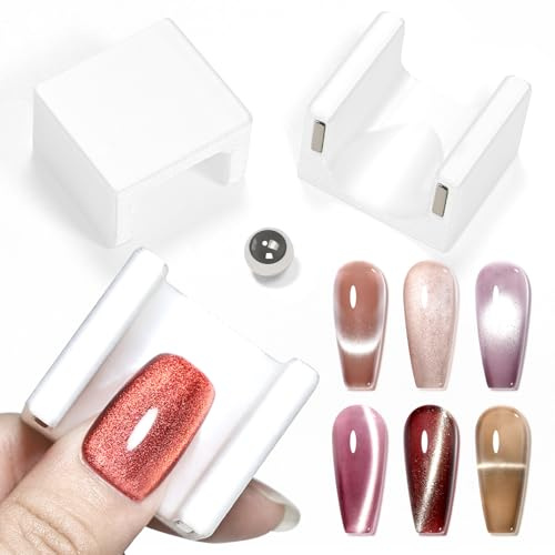 LuminaVerde Cat Eye Magnet, Nagelzubehör 5D U-Förmiger Starker Magnet Mit Kugel Für Mehrfach Cat Eye Effekte Zuhause Oder Salon