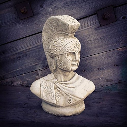 Centurion Bust Garden Statue Made from Reconstituted Stone.