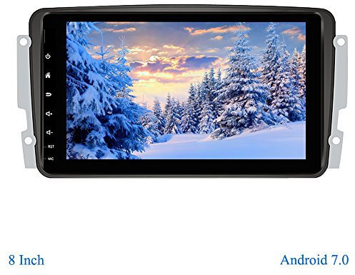 XISEDO Android 7.1 Autoradio 8 Pulgadas Radio de Coche RAM 2G Car Radio Navegación de Automóvil con Pantalla Táctil 8 para Mercedes-Benz CLK W209/ C Class W203/ Viano/Vito/Vaneo/A-Class (Autoradio)