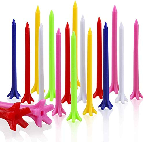 Kofull 70 mm (2–3/10,2 cm) langlebigem Kunststoff Golf Tees Colorful Tees – 100 Stück