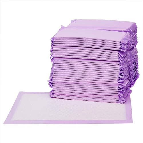 Amazon Basics 40er-Pack Einweg-Katzenkloeinlagen mit Schnell Trocknender Oberfläche, Violett, Ohne Duftstoffe
