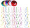 Natuce 14PCS Decorazioni a spirale, Ornamenti spirali Pendenti Spirale, Decorazioni per Feste, Filanti da Appendere, Stelle filanti decorative, Compleanno Decorazioni a Spirale per Donna Uomo