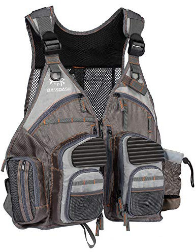 Bassdash Herren Angeln Weste Multifunktionsweste Anglerweste mit biszu max.20 Taschen für Fliegenfischen und Outdoor Freizeit