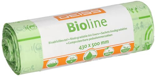 Bio-Müllbeutel DEISS Bioline 18 L, kompostierbar, 50 Stück