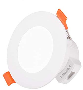 ENUOTEK 5W Mini Dimmbare LED Einbauleuchte Einbauspot Lampe Flach IP44 Feuchtraum für Badezimmer Küche Warmweiß Kaltweiß Einstellbar 65-80MM Lochdurchmesser 1er Lampe