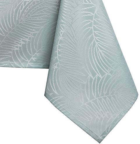 AmeliaHome Tischdecke 140x340 cm Tischtuch Tafeldecke Fleckschutz Lotuseffekt Abwaschbar Wasserabweisend Ornament Gaia Minze