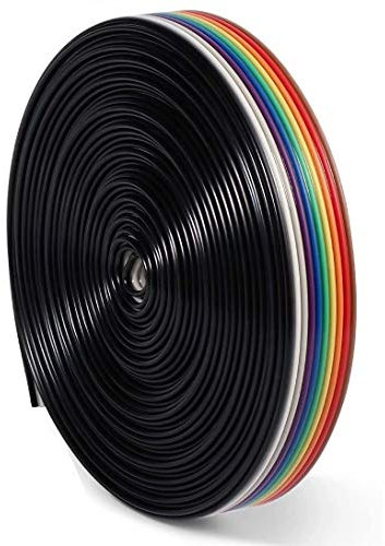 beihuazi® Flachbandkabel IDC Draht 10 Pin 6M für Raspberry Pi Breadboard's oder Ihres Arduino's(2,54 mm Stiftleisten Steckverbinder)