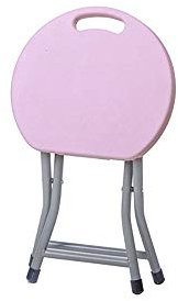 Omenluck 1 runder Klappstuhl für Küche und Frühstück, Stahlrahmen, Sitzfläche