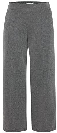 ICHI Damen IHKATE Pique PA2 Lässige Business-Hose, 194008/Black, L