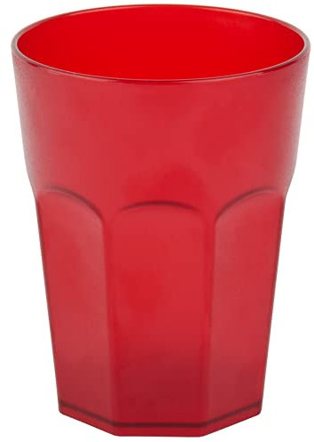 Gariella Kunststoffbecher Rot Trinkbecher Party-Becher Plastik Trink-Gläser Mehrweg 0,25l