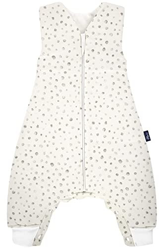 Alvi Sleep-Overall Baby Schlafsack mit Füßen Aqua Dot 80 cm aus hochwertiger Baumwolle