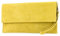 modamoda de T151 Damen Wildleder Rauleder Clutch Umhängetasche Abendtasche handmade in Italy, Farbe:Gelb2021