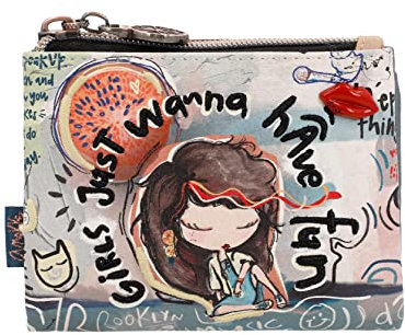 Anekke - Damengeldbörse - kleine Geldbörse für Damen - Geldbörse aus Kunstleder mit Reißverschluss und Zunge - Fun & Music Kollektion - Damenzubehör und Accessoires - 13 x 9 x 4 cm, bunt