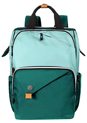 Hap Tim Mochila negra para ordenador portátil de 15,6 pulgadas, impermeable, con compartimento para ordenador portátil, para hombre y mujer (7651EU), verde