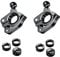 0.67/17mm Aluminum Alloy Ball Mount Base with TPU Ball for Rails Diameter 0.5,0.87,1,1.26, Tool-Less Installation Compatible with RAM Mounts & 0.67'' Ball Socket Arm System (R17*2)