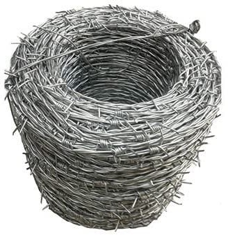 Alambre espino galvanizado 4/13/15 rollo 250 m