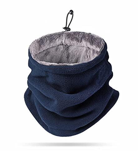 LumiSyne Winter Halswärmer Für Herren Damen Fleece Schlauchschal Mit Einstellbare Kordelzug Thermo Halsschlauch Gesichtsschal Loop Schal Multifunktionstuch Für Outdoor Radfahren Ski Motorrad Laufen