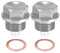 A ABSOPRO 2 Sätze Ölablaßschraube M18x1,5 Magnetische Ölablassschraube Motorölwannen mit Dichtringe Silber