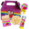 6 Scatoline gift box gadget fine festa a tema personaggio a scelta con lecca lecca caramelle bolle di sapone pastelli e adesivi cotillon fai da te dono regalo candy party bag (Me contro Te)
