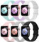 AMSKY 6 Piezas Correas de Silicona Compatible con Correa Apple Watch 40mm 44mm 46mm 45mm 41mm 42mm 38mm 49mm para Mujer Hombre, Sport Correa Compatible con iWatch Se Ultra Series 10 9 8 7 6 5 4 3 2 1