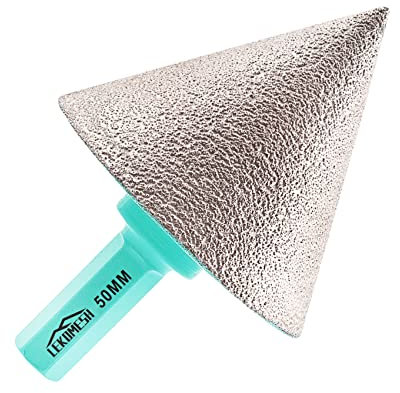 Mèches de Chanfrein Diamante 50MM - LEKOMESH Tige Hexagonale Fraise Diamantée Pour Chanfrein,Élargissement,Agrandir Trous Dans la Céramique,Porcelaine,Tuiles,Marbre,Granit