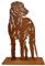 Terma Stahldesign Rost Hund Irischer Wolfshund Lebensgroß Handmade Germany tolle Gartendeko aus Metall Figur deko Geschenk Rostfigur Garten deko Gartenfigur, hundegrab deko, 75 cm