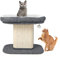 Maxmass 2-Level Cat Tree, Practical Kitty Tower with Lager Top Perch, Dangling Fur Ball and Sisal Post, Cat Activity Center for Living Room, Bedroom, Cat Cafe, Pet Store (Gray)