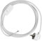 HALOTEC | Cable Schuko Alimentación 3m Blanco | Clavija Schuko e Interruptor |1,5m de Clavija a Interruptor y 1,5m de Interruptor a Extremo Libre| Fabricado en Italia|Maxima Calidad