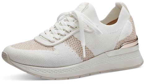 Tamaris Femme 1-23712-42 Basket, Blanc/Or Rose, 39 EU