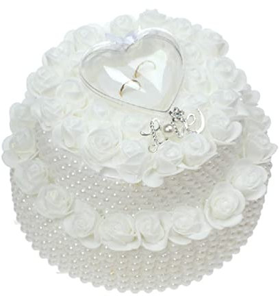 Ringträger Kissen Rosen Blumen Ringkissen Ehering Box Verlobungsring Halter Antragsring für Hülle ohne