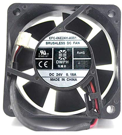 cooling fan EFC-06E24H-A001,Server Cooler Fan EFC-06E24H-A001 24V 0.18A, inverter Cooling Fan for 2-WIRE 60 * 60 * 25