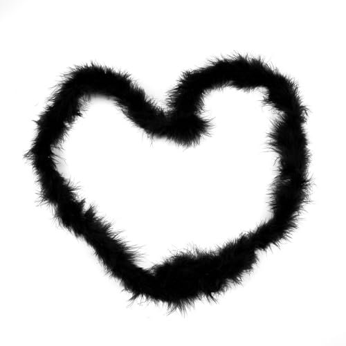 LICHENGTAI Flauschige Marabu Federboa, 2M Straußenfeder Schal Feder Boa Truthahnfedern für Bastelarbeiten Partyzubehör Damen Mädchen Halloween Cosplay Kostüm Tanzen Hochzeit Party