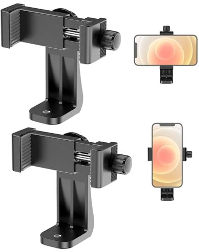 Lammcou Smartphone Trípode Adaptador, Soporte para Teléfono Móvil Trípode con Abrazadera Ajustable - Utilizado en Trípode/Selfie Palo para Fotografía Trípode Monopod Selfie Stick