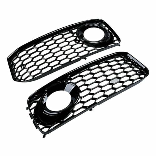 DAVBIR Auto-Frontgrill 1 Paar Auto-Front-Nebelscheinwerfer-Grill-Abdeckungs-Ordnung Wabengrill Für Audi A5 S-Line/S5 B8 RS5 Pre-Facelift 2008–2011 8T0807681B Frontstoßstangengrill (Color : 1 UK)