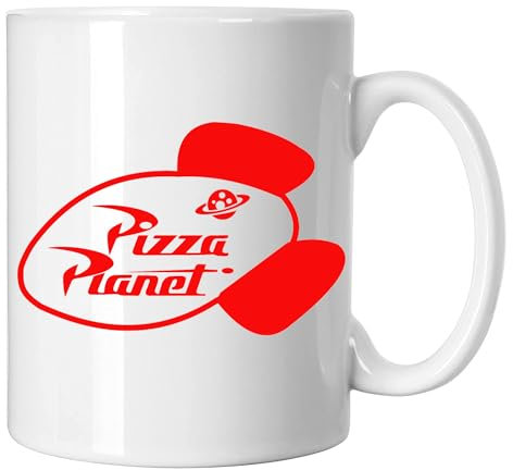 GP-Tees Pizza Planet Classic Movie Inspired Novelty Ceramic Mugs for Men, Women, Home & Work