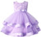 Miipat Abitos per Bambina Senza Maniche in Tulle Principessa Abiti da Festa per Bambine in età Prescolare Abiti Formali da Compleanno da Damigella d'Onore da Matrimonio 110 3-4 Anni