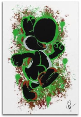 KSOXDAITIP Yoshi Anime-Poster, dekoratives Gemälde, Leinwand, Wandposter und Kunstdruck, moderne Familienschlafzimmer-Dekoration, Poster, 20 x 30 cm