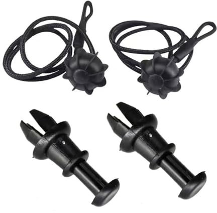 Mikiuly Kofferraum Halteband Hutablage, 2 Stück, Schwarz, Nylon, Clip, PKW, Cargo Strap, Laderaumgurt