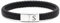 TOLOWOBK Lederarmband Herren Armband mit Buchstaben Gravur A-Z Buchstabe Armband Männer Schwarz Geflochten Leder Armbänder mit Magnetverschluss Einschulung Geburtstag Geschenke für Männer