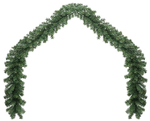 Gecheer Weihnachtsgirlande mit LED-Lichtern Innen Außen Weihnachtsdeko Weihnachten Girlande Tannengirlande 5 m