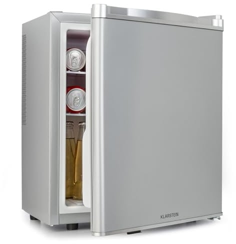 Klarstein mini réfrigérateur pour chambre, mini réfrigérateur pour boissons,snacks et cosmétiques, réfrigérateur petit et silencieux, étagères réglables, réfrigérateur à produits de soins 6-18°C,38 L