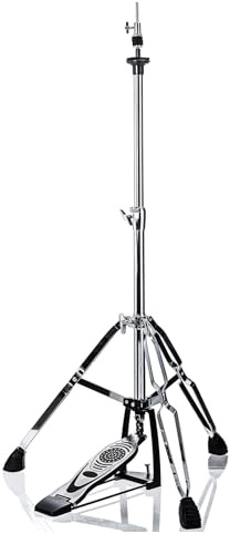 Soporte para Hi-Hat de Acero Inoxidable, Doble Refuerzo, Tubo de 1, VCC-VZ | Soporte para Hi-Hat de acero inoxidable con doble refuerzo, patas antideslizantes, Memory Locks y altura ajustable