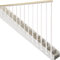 Ringhiera per scale in ferro a forma di L, per scale interne, tubo zincato, supporto esterno in metallo bianco (30 cm)