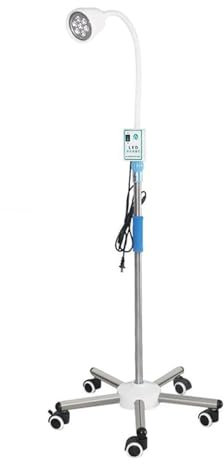 LIULIQ Mobile Medical Exam Light Lampe, LED Dental Medical Exam Lamp Mit 360° Drehbaren Bodenständer Und Edelstahl-Teleskopstange, Gleichmäßigkeit Der Beleuchtung Für Gynäkologie Und Zahnkliniken