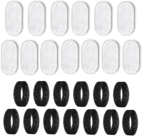 14Pcs Cat Water Fountain Filters Replacement Cat Drink Water Filter Sponge Pet Activated Carbon Filter Foam Filter for 3.2L, 2L Cat Water Fountain