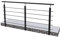 AICA Barandilla de aluminio - barandilla de escalera con 3 postes para interior y exterior escaleras, parapeto, balcón - fijaciones lateral (200cm)