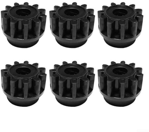 6PCS Mop Bucket Bearing Gear Set Rotary Spin Mop Replacement Parts Floor Cleaning Sprockets White Black (6 black)