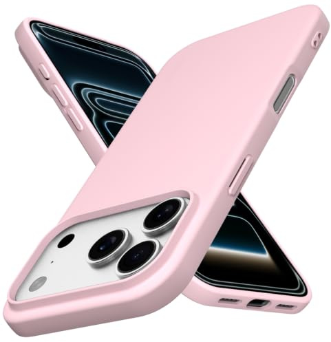 X-level for iPhone 17 Pro Max Case, Thin Soft Bumper, Pink | Matte Lightweight Anti-Scratch Flexible Gel Protective Phone Cover