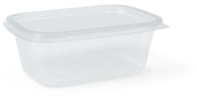Barquette Alimentaire Micro-Ondable avec Couvercle Hermétique – 150ml / 200ml / 250ml – Translucide, Pour Plats Chauds, Vente À Emporter, Livraison, Snack, Professionnel (50, TRANSPARENT, 200ML)