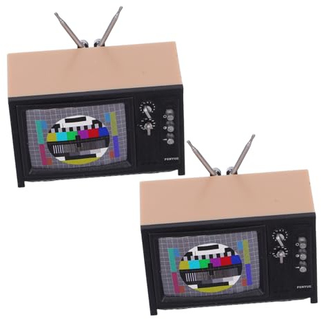 JOINPAYA Maßstab Platzsparendes Puppenhaus Möbel Realistische Mini Tv Dekoration für Wohnzimmer DIY Bastelset für Sammler Kompatibel mit Modernen und Retro Puppenstuben